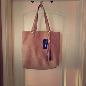 Steve Madden Blush Bsaylor Logo Tote w/ pouch NWT